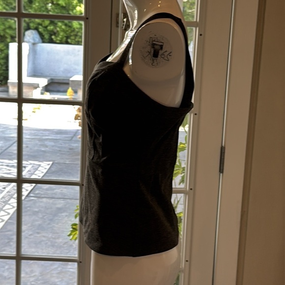 CAbi 552 Over The Moon Charcoal Gray Ponte Bustier Peplum Top Size 6 - Picture 6 of 15